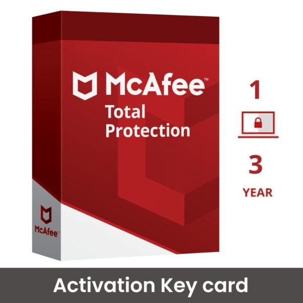 McAfee Total Protection 2025 | 1 Device, 3 Years | Antivirus Internet Security Software | Password Manager & Dark Web Monitoring Included | PC/Mac/Android/iOS | Email Delivery