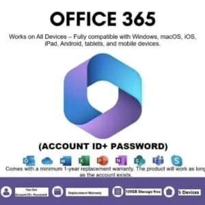 Office 365 Account & Password With 1 Year Warranty